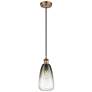 1_Ballston Brookhaven Almond 6"W Brushed Brass Cord Pendant w/ Slate Shade