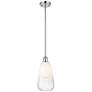 Ballston Brookhaven Almond 6"W Chrome Stem Mini Pendant w/ Opal Shade