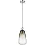 Ballston Brookhaven Almond 6"W Chrome Stem Mini Pendant w/ Slate Shade