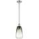 Ballston Brookhaven Almond 6"W Chrome Stem Mini Pendant w/ Slate Shade