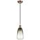 Ballston Brookhaven Almond 6"W Copper Cord Mini Pendant w/ Slate Shade