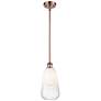 1_Ballston Brookhaven Almond 6"W Copper Stem Mini Pendant w/ Opal Shade