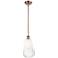 Ballston Brookhaven Almond 6"W Copper Stem Mini Pendant w/ Opal Shade
