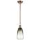 Ballston Brookhaven Almond 6"W Copper Stem Mini Pendant w/ Slate Shade
