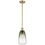 Ballston Brookhaven Almond 6"W Gold Stem Mini Pendant w/ Slate Shade