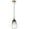 Ballston Brookhaven Almond 6"W Gold Stem Mini Pendant w/ Slate Shade