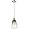 Ballston Brookhaven Almond 6"W Nickel Cord Pendant w/ Slate Shade