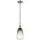Ballston Brookhaven Almond 6"W Nickel Stem Pendant w/ Slate Shade