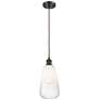 1_Ballston Brookhaven Almond 6"W Oiled Bronze Cord Pendant w/ Opal Shade