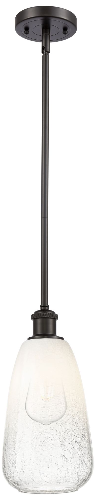 Ballston Brookhaven Almond 6"W Oiled Bronze Stem Pendant w/ Opal Shade