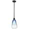 Ballston Brookhaven Almond 6"W Oiled Bronze Stem Pendant w/ Sapphire Shade