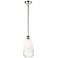 Ballston Brookhaven Almond 6"W Polished Nickel Stem Pendant w/ Opal Shade