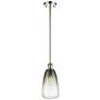 Ballston Brookhaven Almond 6"W Polished Nickel Stem Pendant w/ Slate Shade