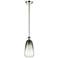 Ballston Brookhaven Almond 6"W Polished Nickel Stem Pendant w/ Slate Shade