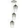 Ballston Brookhaven Flute 14"W 3-Lt Polish Nickel Cord Pendant w/ Slate