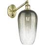 Ballston Brookhaven Flute 15"H Brass Swivel Sconce With Slate Shade