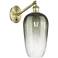Ballston Brookhaven Flute 15"H Brass Swivel Sconce With Slate Shade