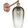 Ballston Brookhaven Flute 15"H Copper Swivel Sconce With Slate Shade