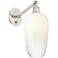 Ballston Brookhaven Flute 15"H Nickel Swivel Sconce w/ Opal Shade