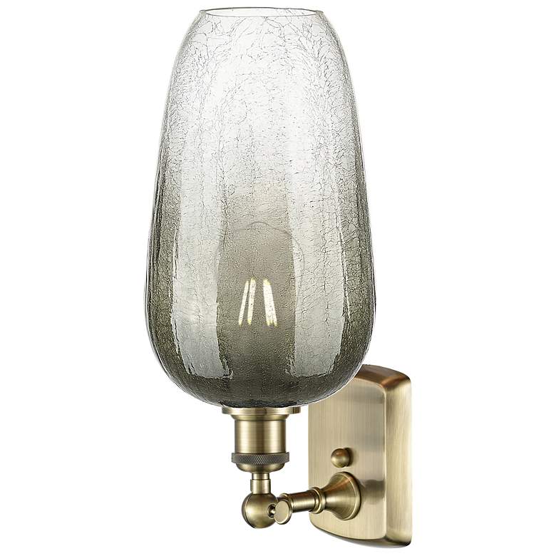 Image 2 Ballston Brookhaven Flute 16"H Antique Brass Sconce With Slate Shade more views