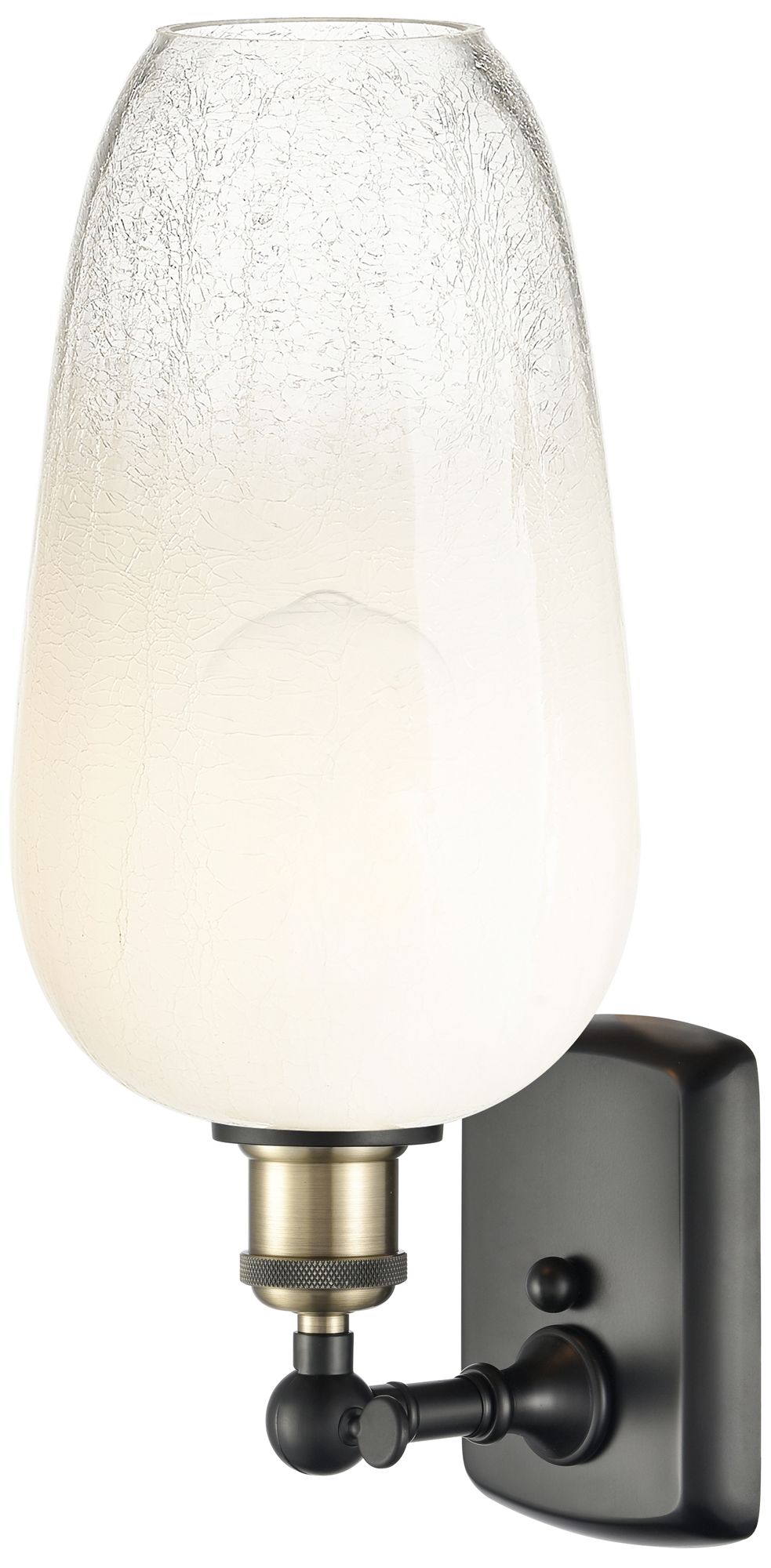 Image 2 Ballston Brookhaven Flute 16"H Black And Brass Sconce With Opal Shade more views