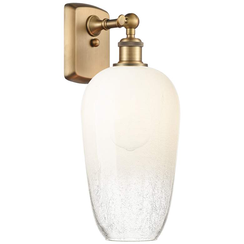 Image 1 Ballston Brookhaven Flute 16"H Brushed Brass Sconce With Opal Shade