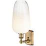 2_Ballston Brookhaven Flute 16"H Brushed Brass Sconce With Opal Shade more views