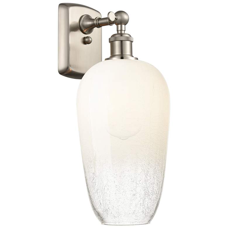 Image 1 Ballston Brookhaven Flute 16"H Brushed Nickel Sconce With Opal Shade