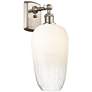 1_Ballston Brookhaven Flute 16"H Brushed Nickel Sconce With Opal Shade