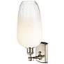 2_Ballston Brookhaven Flute 16"H Brushed Nickel Sconce With Opal Shade more views