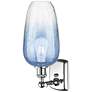 2_Ballston Brookhaven Flute 16"H Chrome Sconce w/ Sapphire Shade more views