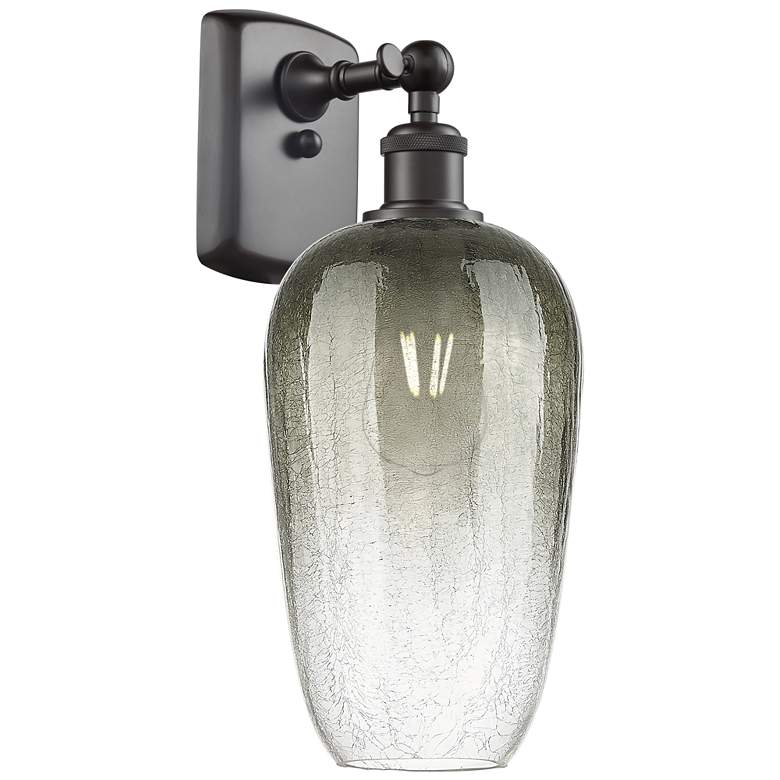Image 1 Ballston Brookhaven Flute 16"H Oil Rubbed Bronze Sconce w/ Slate Shade