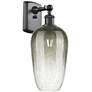 1_Ballston Brookhaven Flute 16"H Oil Rubbed Bronze Sconce w/ Slate Shade