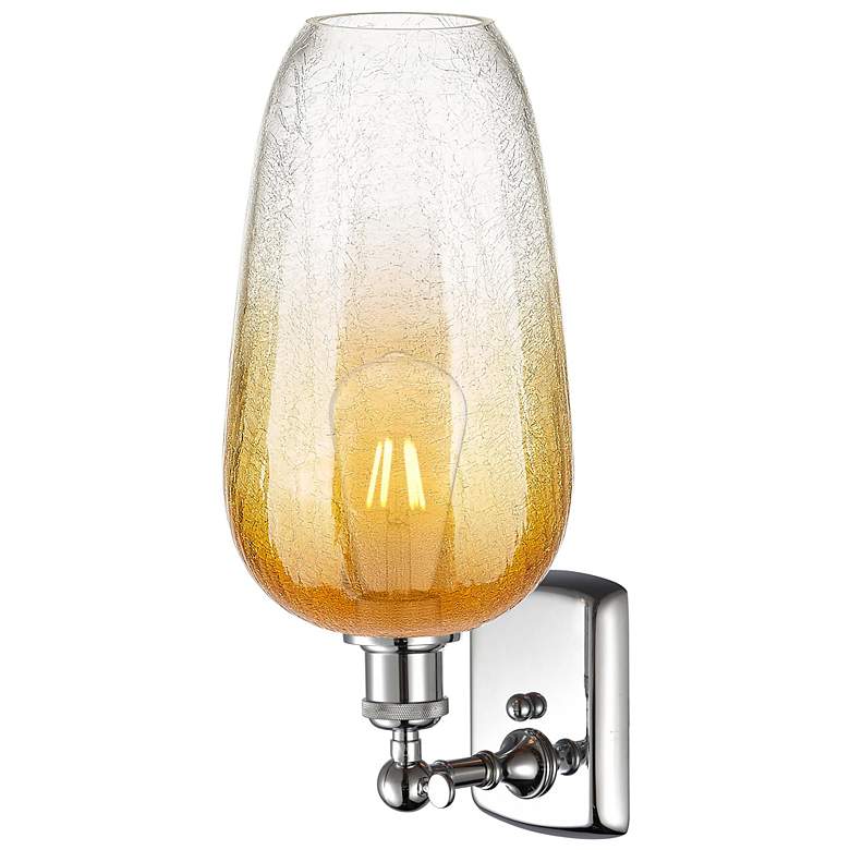 Image 2 Ballston Brookhaven Flute 16"H Polished Chrome Sconce With Amber Shade more views