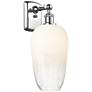 1_Ballston Brookhaven Flute 16"H Polished Chrome Sconce With Opal Shade