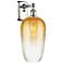 Ballston Brookhaven Flute 16"H Polished Nickel Sconce With Amber Shade
