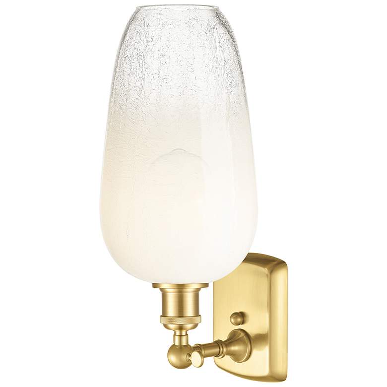 Image 2 Ballston Brookhaven Flute 16" High Satin Gold Sconce With Opal Shade more views