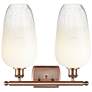 2_Ballston Brookhaven Flute 17"W 2 Light Copper Bath Light w/ Opal Shade more views