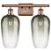 Ballston Brookhaven Flute 17"W 2-Lt Copper Bath Light w/ Slate Shade