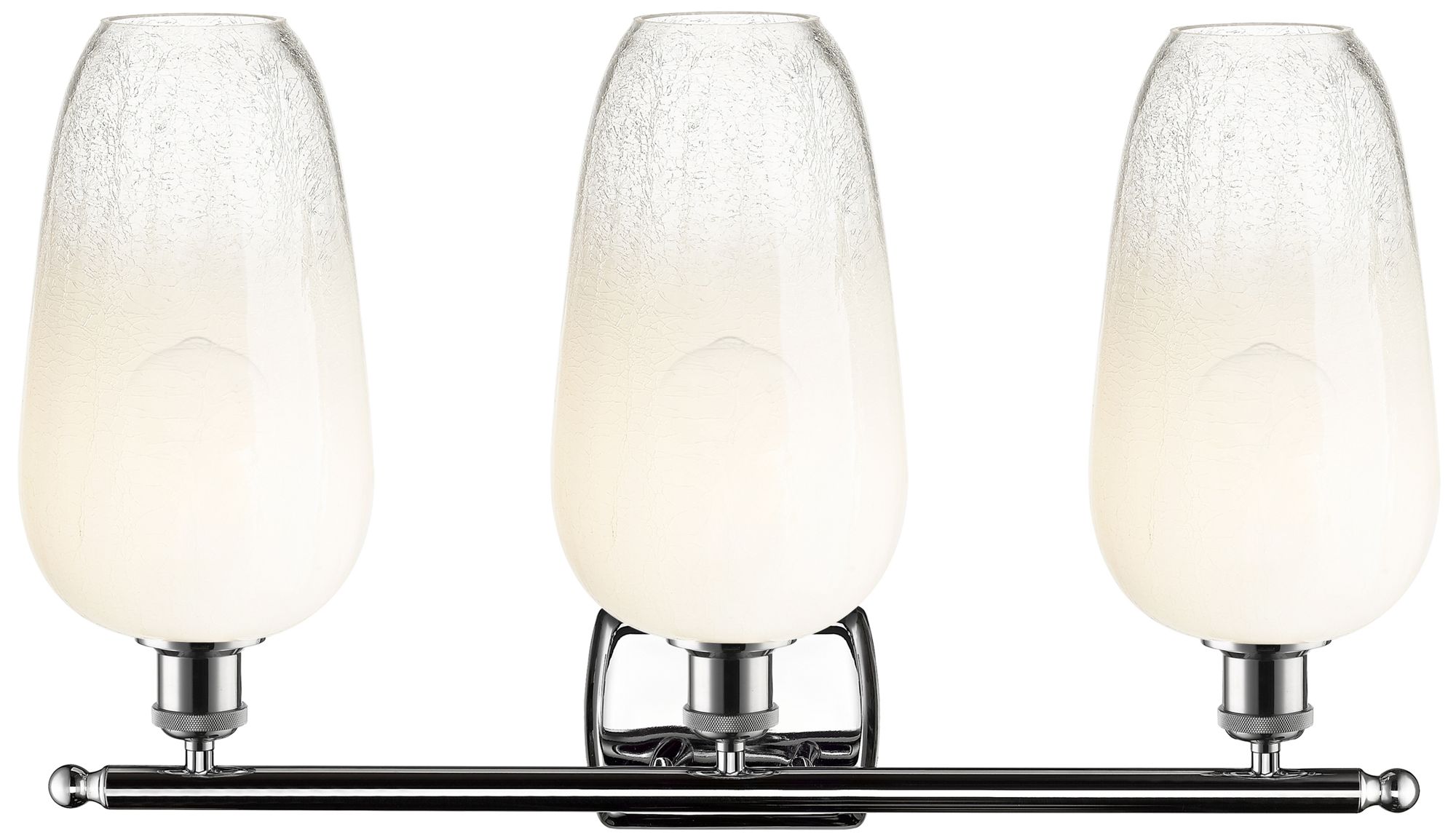 Image 2 Ballston Brookhaven Flute 27"W 3 Light Chrome Bath Light w/ Opal Shade more views