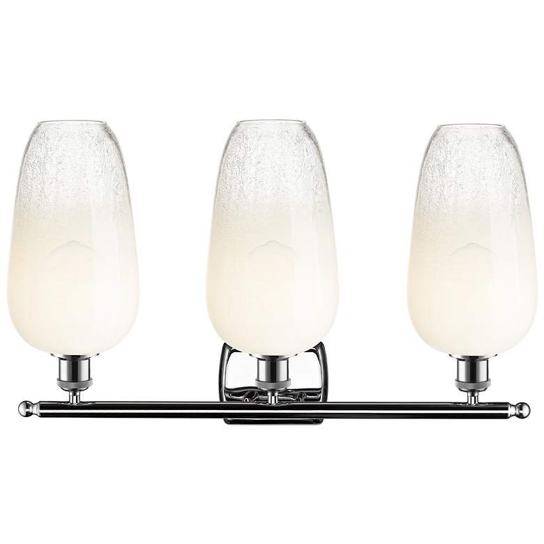 Image 2 Ballston Brookhaven Flute 27"W 3 Light Chrome Bath Light w/ Opal Shade more views