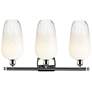 2_Ballston Brookhaven Flute 27"W 3 Light Chrome Bath Light w/ Opal Shade more views