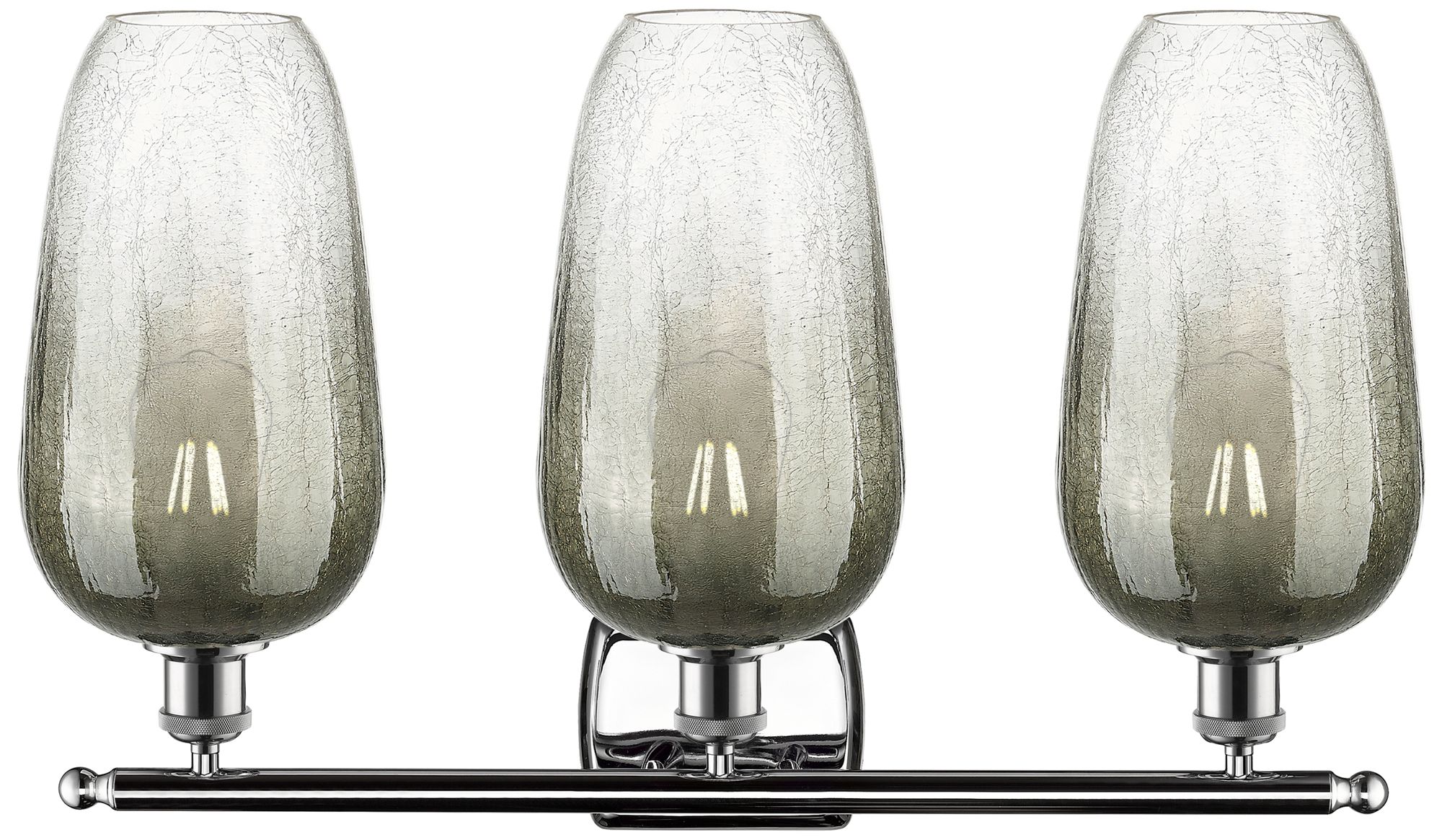 Image 2 Ballston Brookhaven Flute 27"W 3-Lt Chrome Bath Light w/ Slate Shade more views