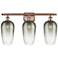 Ballston Brookhaven Flute 27"W 3-Lt Copper Bath Light w/ Slate Shade