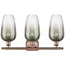 2_Ballston Brookhaven Flute 27"W 3-Lt Copper Bath Light w/ Slate Shade more views