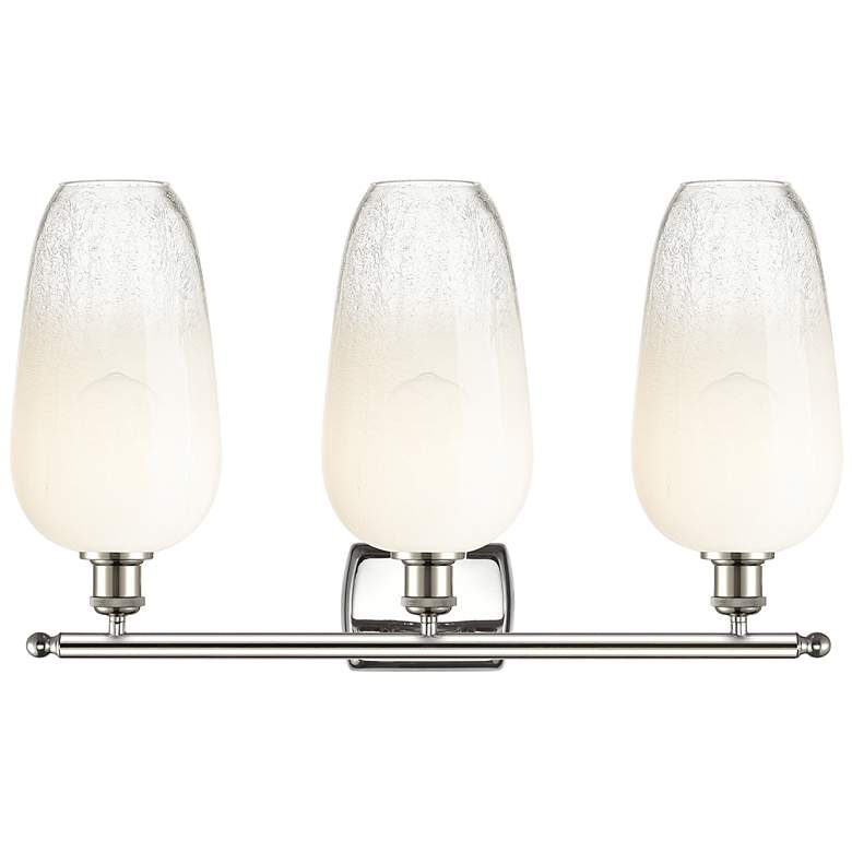Image 2 Ballston Brookhaven Flute 27"W 3-Lt Polished Nickel Vanity w/ Opal Shade more views