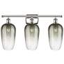 1_Ballston Brookhaven Flute 27"W 3-Lt Polished Nickel Vanity w/ Slate Shade