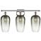 Ballston Brookhaven Flute 27"W 3-Lt Polished Nickel Vanity w/ Slate Shade