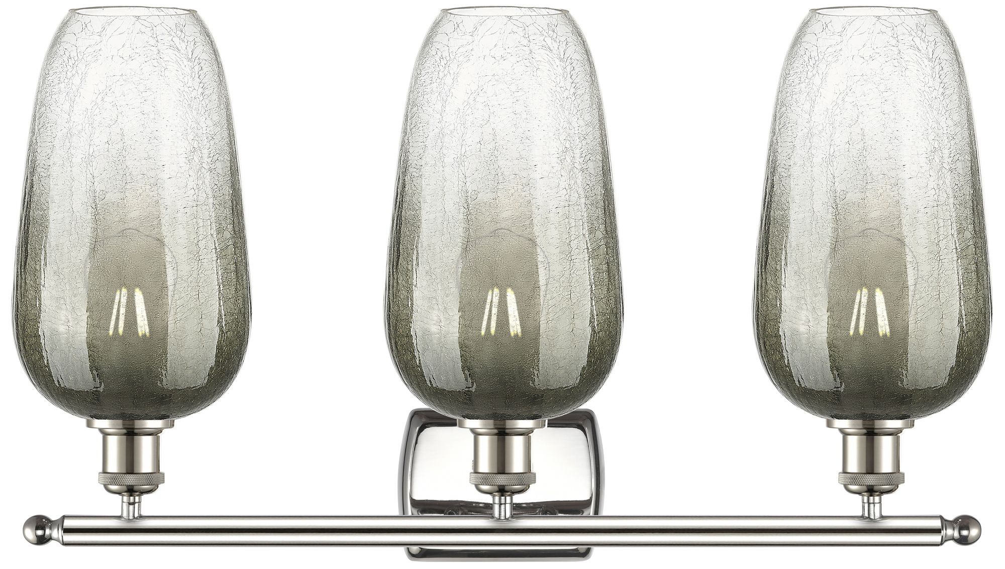 Image 2 Ballston Brookhaven Flute 27"W 3-Lt Polished Nickel Vanity w/ Slate Shade more views