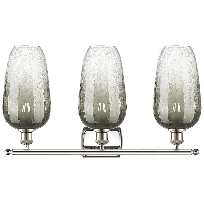 Image 2 Ballston Brookhaven Flute 27"W 3-Lt Polished Nickel Vanity w/ Slate Shade more views